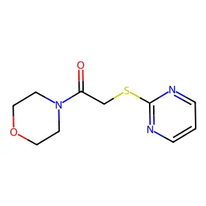 1-Morpholin-4-yl-2-pyrimidin-2-ylsulfanylethanone structure