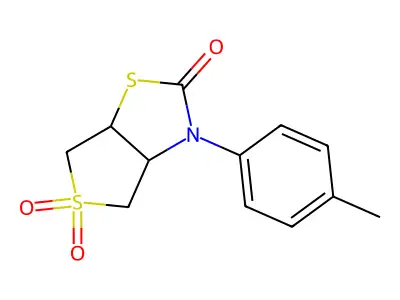 3-(p-Tolyl)tetrahydrothieno[3,4-d]thiazol-2(3H)-one 5,5-dioxide structure