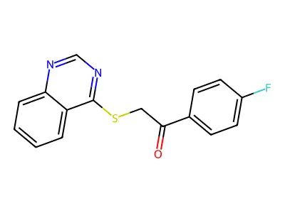 1-(4-Fluorophenyl)-2-quinazolin-4-ylsulfanylethanone structure