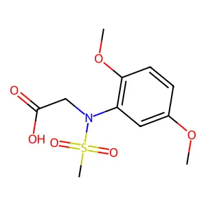 N-(2,5-dimethoxyphenyl)-N-(methylsulfonyl)glycine structure