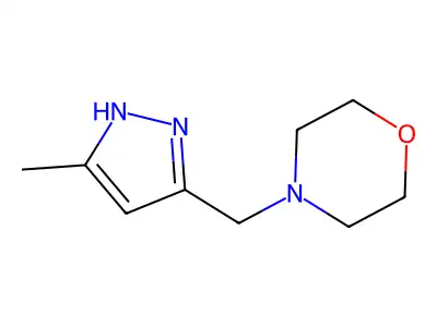 4-((3-Methyl-1H-pyrazol-5-yl)methyl)morpholine structure