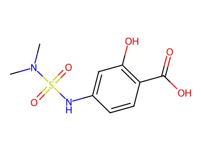 4-[[(Dimethylamino)sulfonyl]amino]-2-hydroxybenzoic acid structure