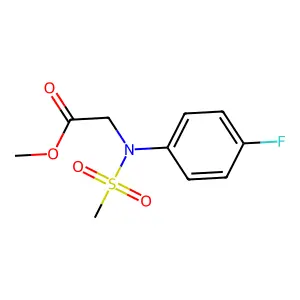 methyl N-(4-fluorophenyl)-N-(methylsulfonyl)glycinate structure