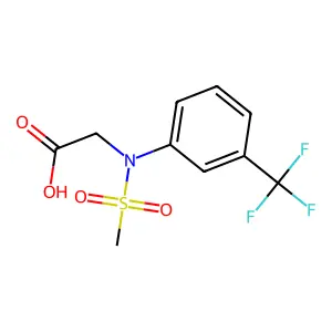 N-(methylsulfonyl)-N-[3-(trifluoromethyl)phenyl]glycine structure