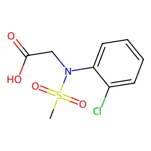 N-(2-Chlorophenyl)-N-(methylsulfonyl)glycine structure