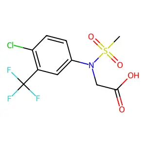 N-[4-Chloro-3-(trifluoromethyl)phenyl]-N-(methylsulfonyl)glycine structure