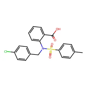 2-{(4-Chlorobenzyl)[(4-methylphenyl)sulfonyl]amino}benzoic acid structure