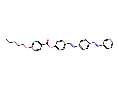 [4-[(4-phenyldiazenylphenyl)iminomethyl]phenyl] 4-pentoxybenzoate structure