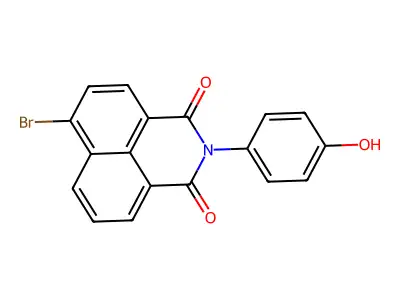 6-Bromo-2-(4-hydroxyphenyl)-1H-benzo[de]isoquinoline-1,3(2H)-dione structure