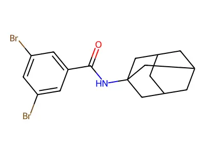 benzamide, 3,5-dibromo-N-tricyclo[3.3.1.1~3,7~]dec-1-yl- structure