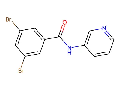 3,5-dibromo-N-(pyridin-3-yl)benzamide structure