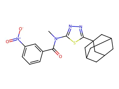 N-[5-(1-adamantyl)-1,3,4-thiadiazol-2-yl]-N-methyl-3-nitrobenzamide structure