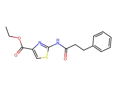 Ethyl 2-(3-phenylpropanamido)thiazole-4-carboxylate structure