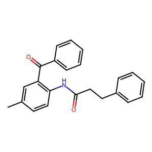 N-(2-benzoyl-4-methylphenyl)-3-phenylpropanamide structure