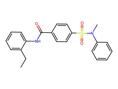 N-(2-ethylphenyl)-4-[methyl(phenyl)sulfamoyl]benzamide structure