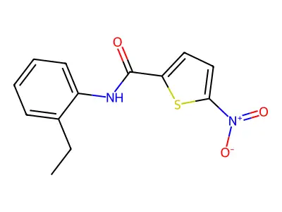 N-(2-ethylphenyl)-5-nitrothiophene-2-carboxamide structure