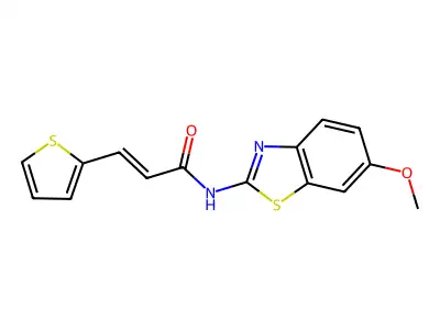 (E)-N-(6-methoxybenzo[d]thiazol-2-yl)-3-(thiophen-2-yl)acrylamide structure