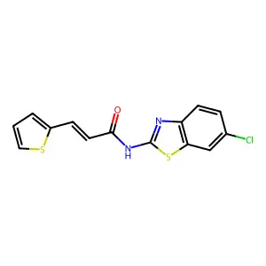 (E)-N-(6-chlorobenzo[d]thiazol-2-yl)-3-(thiophen-2-yl)acrylamide structure