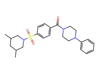 [4-(3,5-Dimethylpiperidin-1-yl)sulfonylphenyl]-(4-phenylpiperazin-1-yl)methanone structure