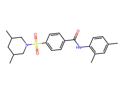 N-(2,4-dimethylphenyl)-4-[(3,5-dimethylpiperidin-1-yl)sulfonyl]benzamide structure