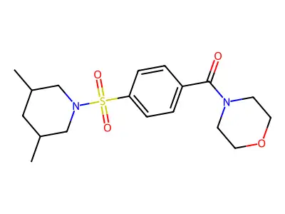 (4-((3,5-Dimethylpiperidin-1-yl)sulfonyl)phenyl)(morpholino)methanone structure