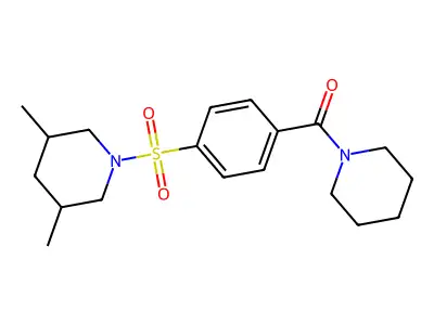 (4-((3,5-Dimethylpiperidin-1-yl)sulfonyl)phenyl)(piperidin-1-yl)methanone structure