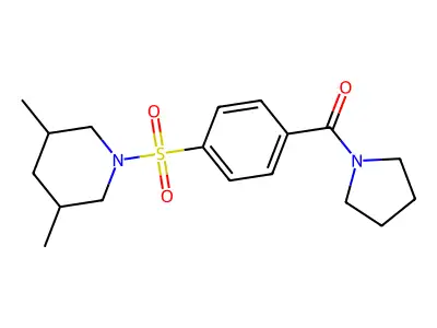 (4-((3,5-Dimethylpiperidin-1-yl)sulfonyl)phenyl)(pyrrolidin-1-yl)methanone structure