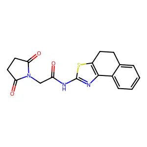 N-(4,5-dihydronaphtho[1,2-d]thiazol-2-yl)-2-(2,5-dioxopyrrolidin-1-yl)acetamide structure