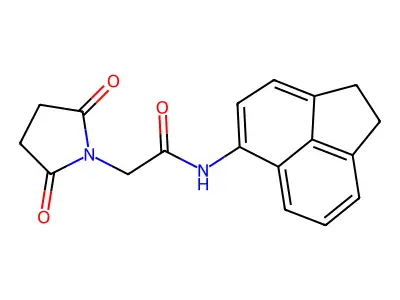 N-(1,2-dihydroacenaphthylen-5-yl)-2-(2,5-dioxopyrrolidin-1-yl)acetamide structure
