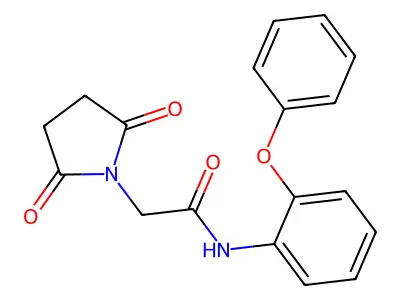 2-(2,5-dioxopyrrolidin-1-yl)-N-(2-phenoxyphenyl)acetamide structure