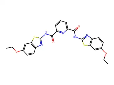 N2,N6-bis(6-ethoxybenzo[d]thiazol-2-yl)pyridine-2,6-dicarboxamide structure