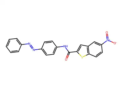 5-nitro-N-(4-phenyldiazenylphenyl)-1-benzothiophene-2-carboxamide structure