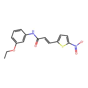 (E)-N-(3-ethoxyphenyl)-3-(5-nitrothiophen-2-yl)acrylamide structure