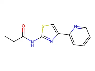 N-(4-(pyridin-2-yl)thiazol-2-yl)propionamide structure