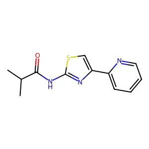 2-methyl-N-(4-pyridin-2-yl-1,3-thiazol-2-yl)propanamide structure