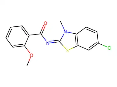 (Z)-N-(6-chloro-3-methylbenzo[d]thiazol-2(3H)-ylidene)-2-methoxybenzamide structure