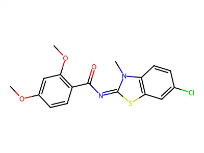(Z)-N-(6-chloro-3-methylbenzo[d]thiazol-2(3H)-ylidene)-2,4-dimethoxybenzamide structure