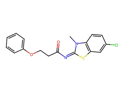 (Z)-N-(6-chloro-3-methylbenzo[d]thiazol-2(3H)-ylidene)-3-phenoxypropanamide structure