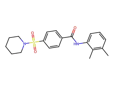 N-(2,3-dimethylphenyl)-4-(piperidin-1-ylsulfonyl)benzamide structure