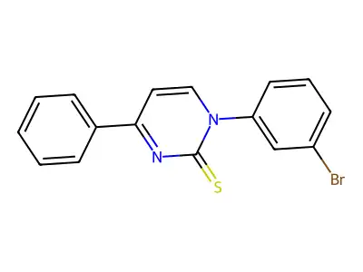 1-(3-bromophenyl)-4-phenyl-2(1H)-pyrimidinethione structure