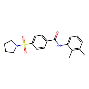 N-(2,3-Dimethyl-phenyl)-4-(pyrrolidine-1-sulfonyl)-benzamide structure