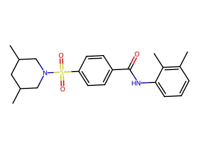 N-(2,3-dimethylphenyl)-4-((3,5-dimethylpiperidin-1-yl)sulfonyl)benzamide structure