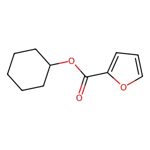 2-Furancarboxylic acid, cyclohexyl ester structure