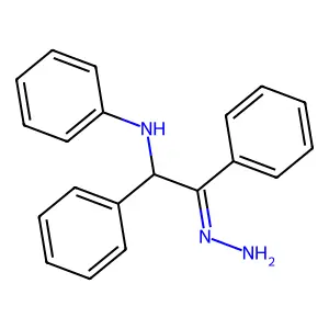 N-[(2Z)-2-Hydrazinylidene-1,2-diphenyl-ethyl]aniline structure