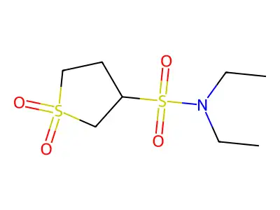 N,N-diethyl-1,1-dioxothiolane-3-sulfonamide structure