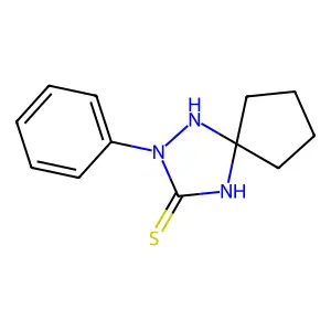 2-Phenyl-1,2,4-triazaspiro[4.4]nonane-3-thione structure
