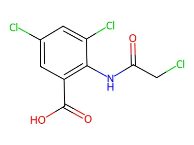 3,5-Dichloro-2-(2-chloroacetamido)benzoic acid structure