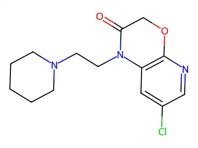 7-chloro-1-(2-piperidylethyl)-3H-pyridino[3,2-e]1,4-oxazin-2-one structure