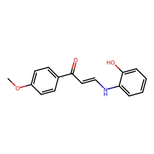(2E)-3-[(2-hydroxyphenyl)amino]-1-(4-methoxyphenyl)prop-2-en-1-one structure