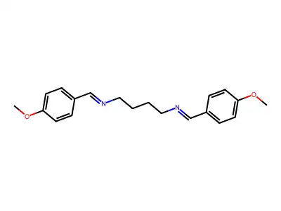 1-(4-methoxyphenyl)-N-[4-[(4-methoxyphenyl)methylideneamino]butyl]methanimine structure